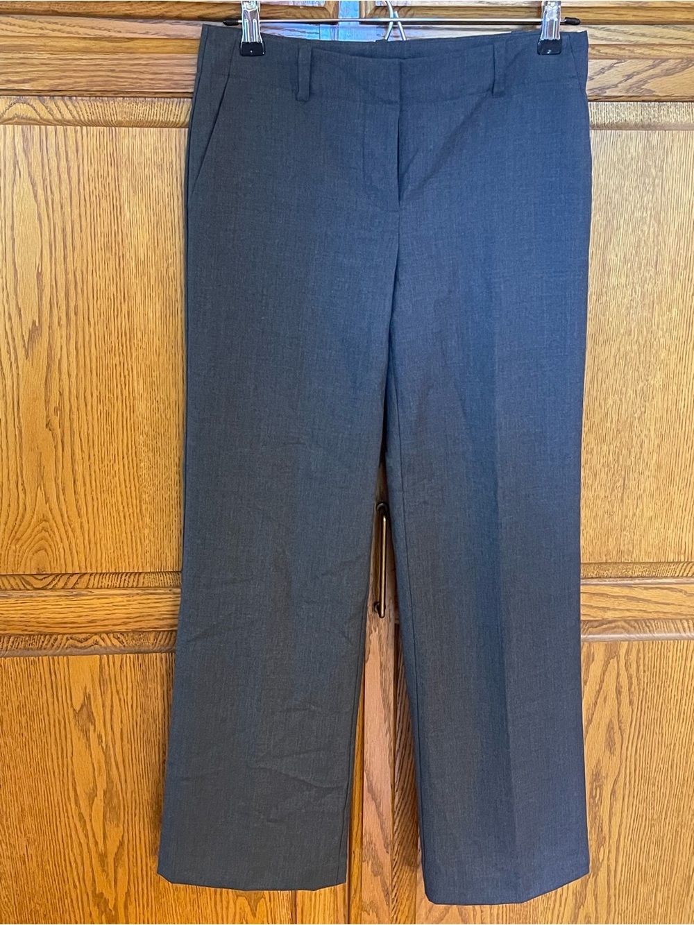 Ann Taylor Signature 2P Charcoal Gray Fully Lined Petite Dress Pants Trousers